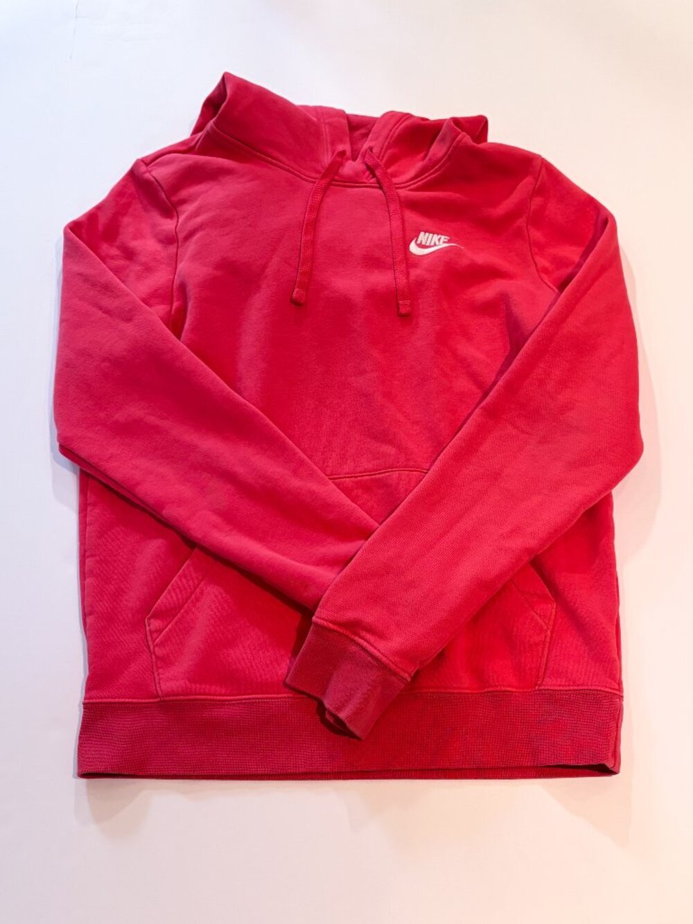 Nike Sportswear Women's Pink Pullover Hoodie XS Fleece Sweatshirt